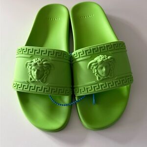 Versace Green Medusa Slides